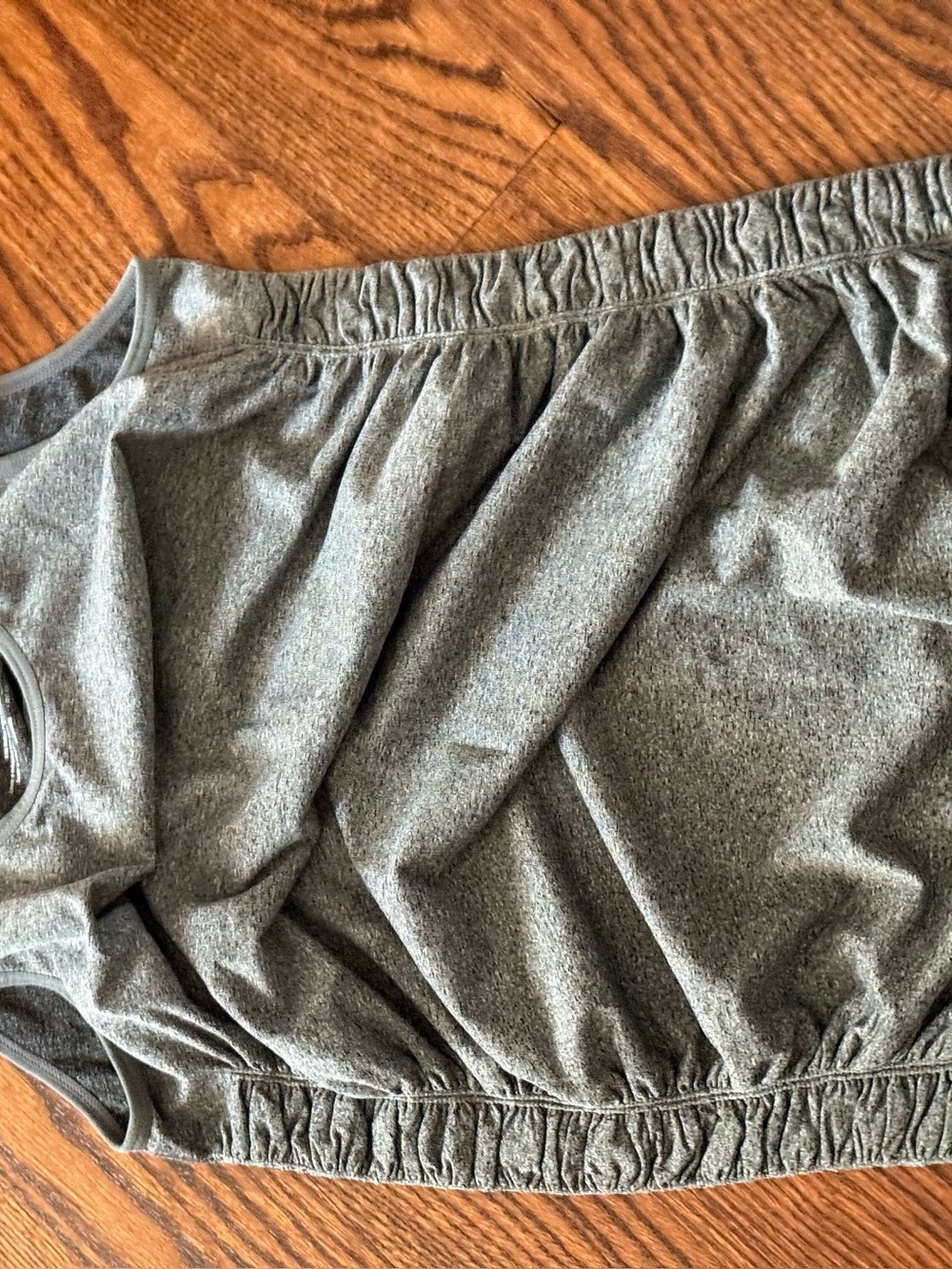 Isabel Maternity Gray Ruched Tank Top - S/M - Picture 3 of 4